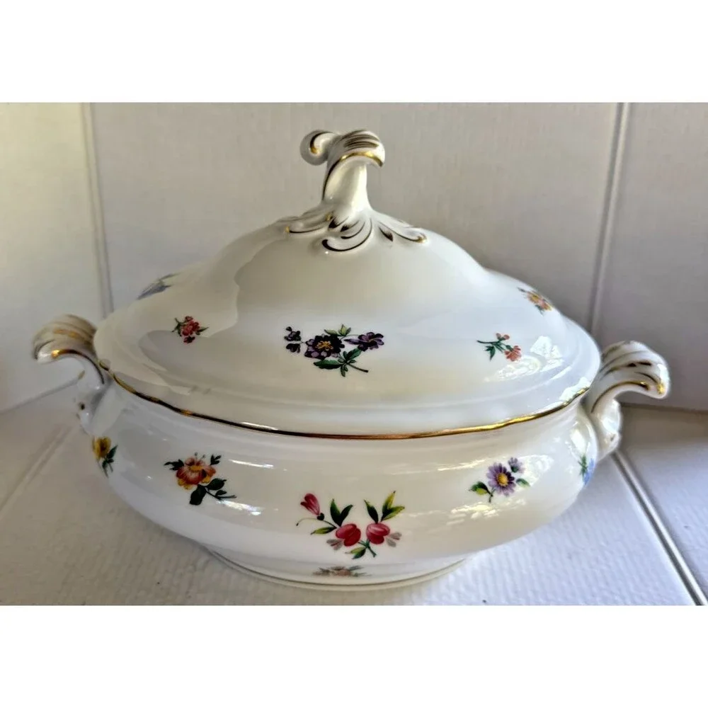 Vintage HUTSCHENREUTHER Mirabell Maria Theresia Dinnerware: HANDLED CASSEROLE